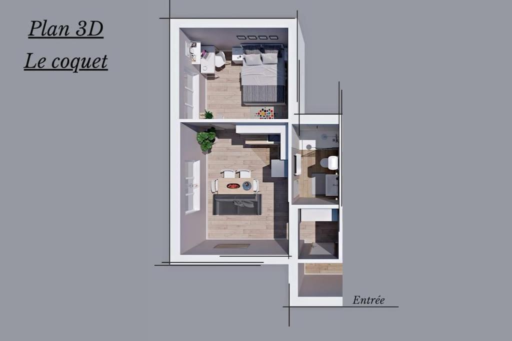 Апартаменти Le Coquet - Balcon - Proche Gare - Parking Бург-ан-Бресс Екстер'єр фото
